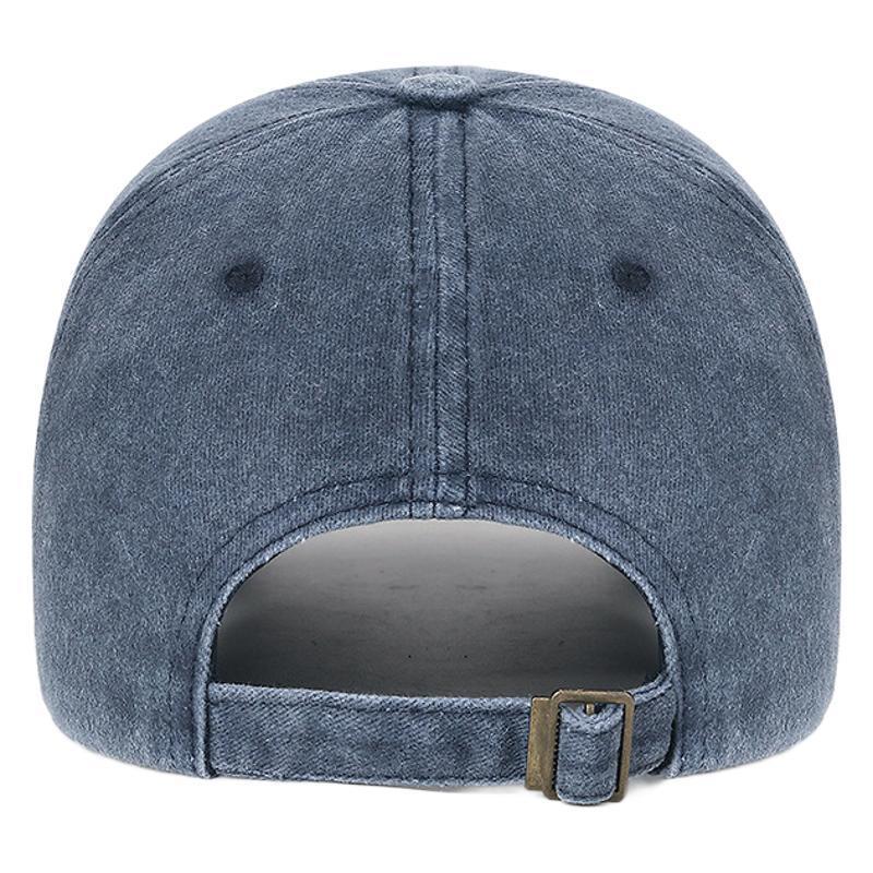 Spring And Summer Sun Protection Men's Retro Washed Letters Embroidered Peaked Cap - E. M. E. LLC0