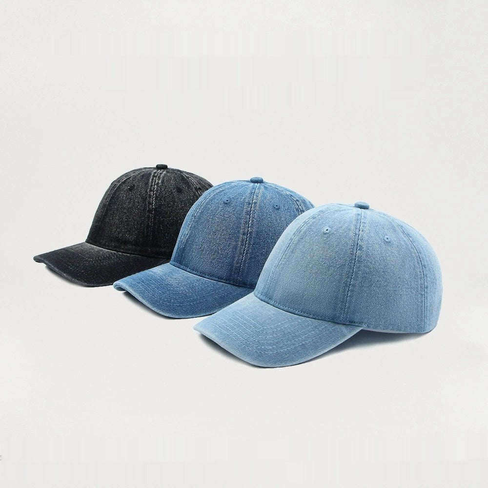 Summer Denim Light Version Solid Color Casual Baseball Cap - E. M. E. LLC7
