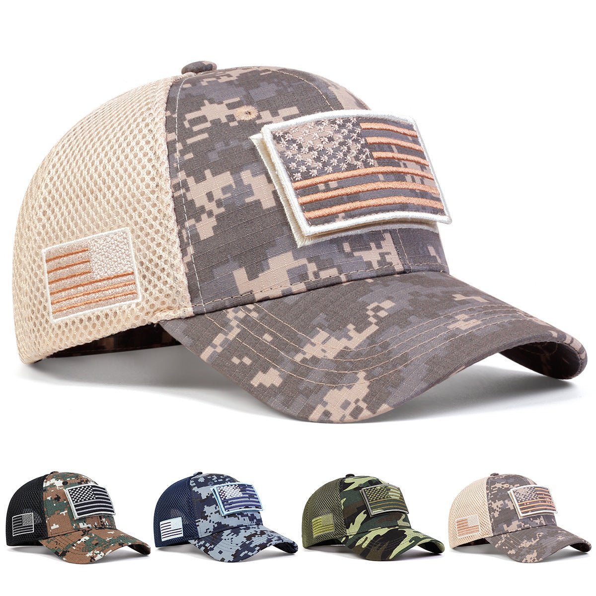 Sun Protection Sports Velcro Outdoor Military Fans Men's Camouflage Hat - E. M. E. LLC0