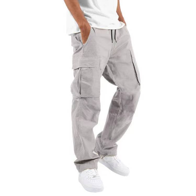 Trade Drawstring Multi - pocket Casual Trousers - E. M. E. LLC0