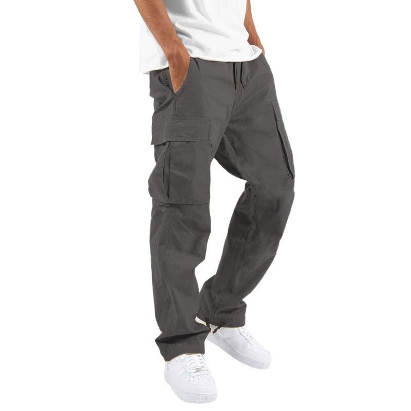 Trade Drawstring Multi - pocket Casual Trousers - E. M. E. LLC0