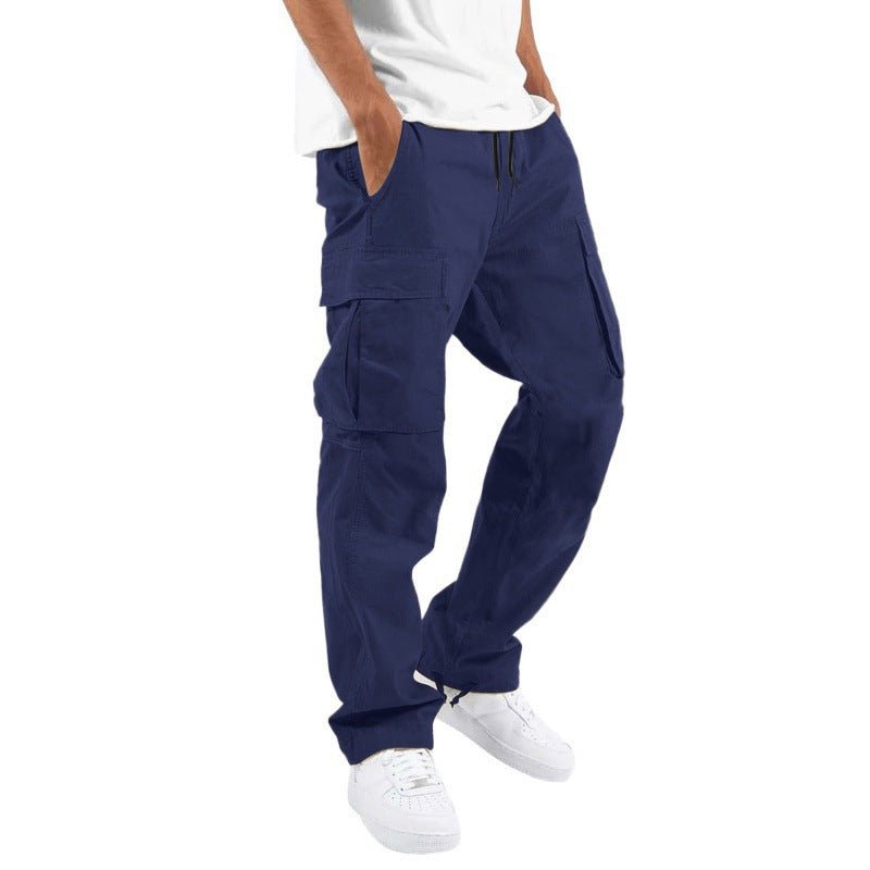 Trade Drawstring Multi - pocket Casual Trousers - E. M. E. LLC0