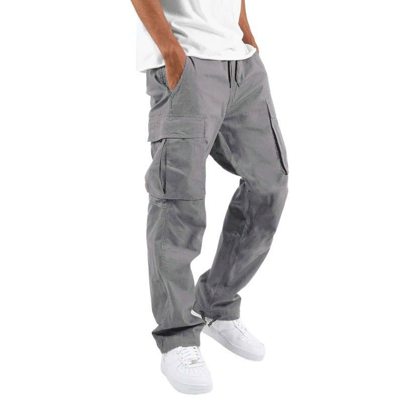 Trade Drawstring Multi - pocket Casual Trousers - E. M. E. LLC0
