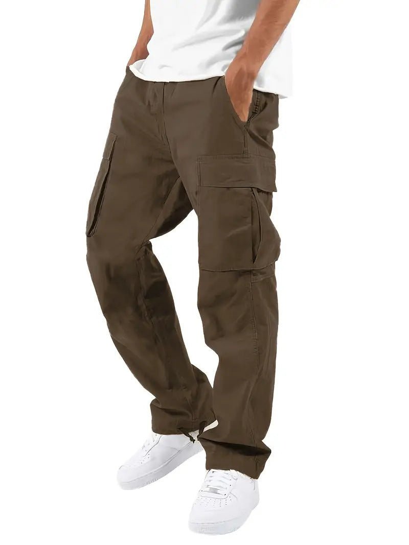 Trade Drawstring Multi - pocket Casual Trousers - E. M. E. LLC0