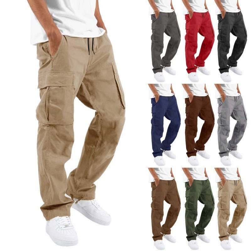 Trade Drawstring Multi - pocket Casual Trousers - E. M. E. LLC0