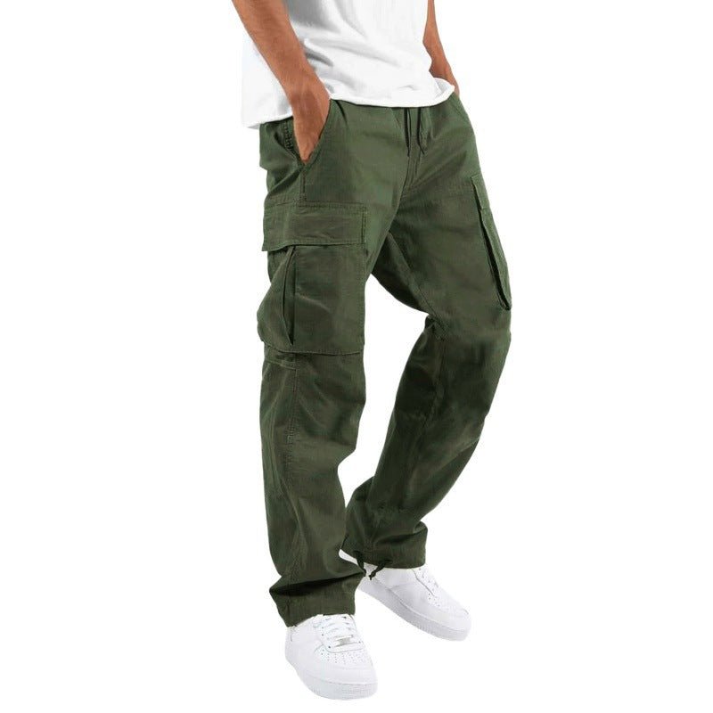 Trade Drawstring Multi - pocket Casual Trousers - E. M. E. LLC0