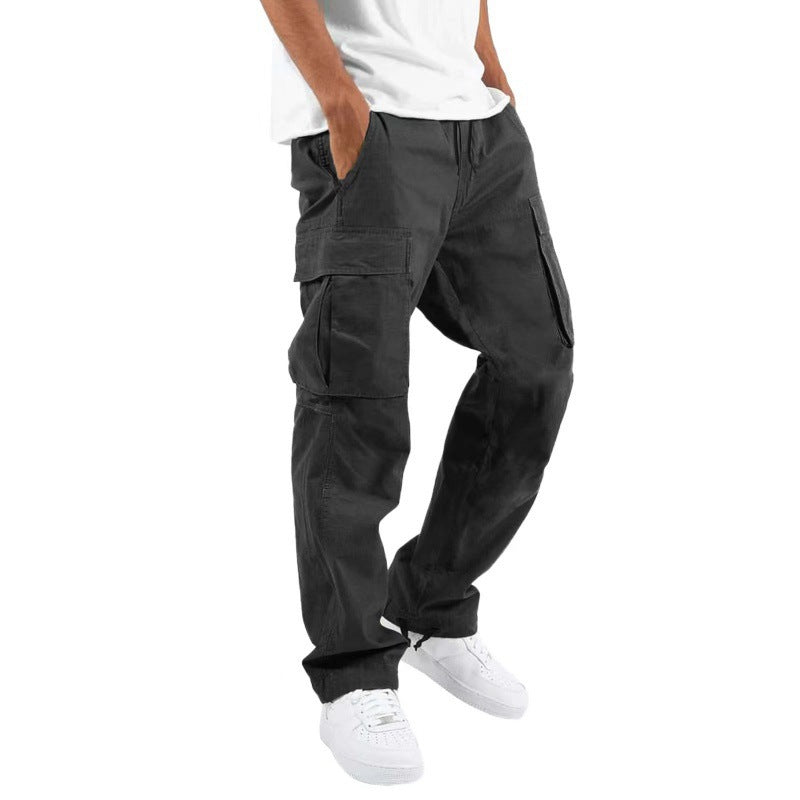 Trade Drawstring Multi - pocket Casual Trousers - E. M. E. LLC0
