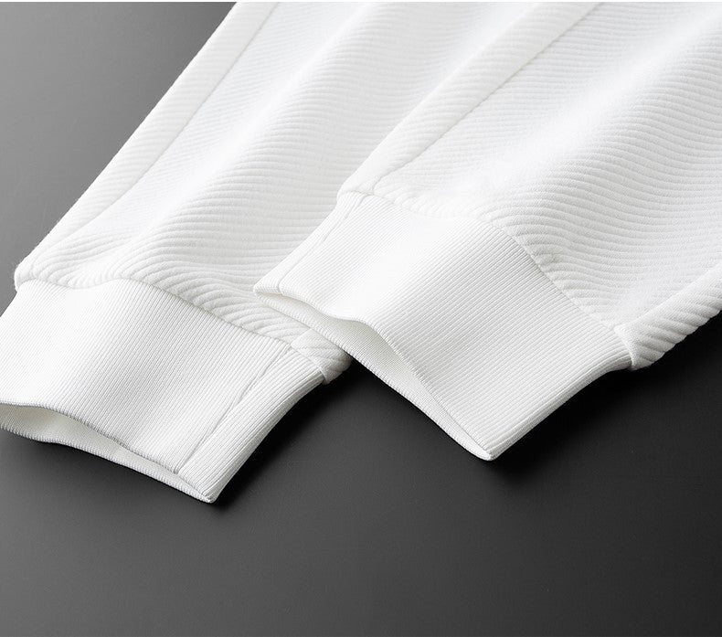 Twill Stretch White Trousers For Men - E. M. E. LLC0