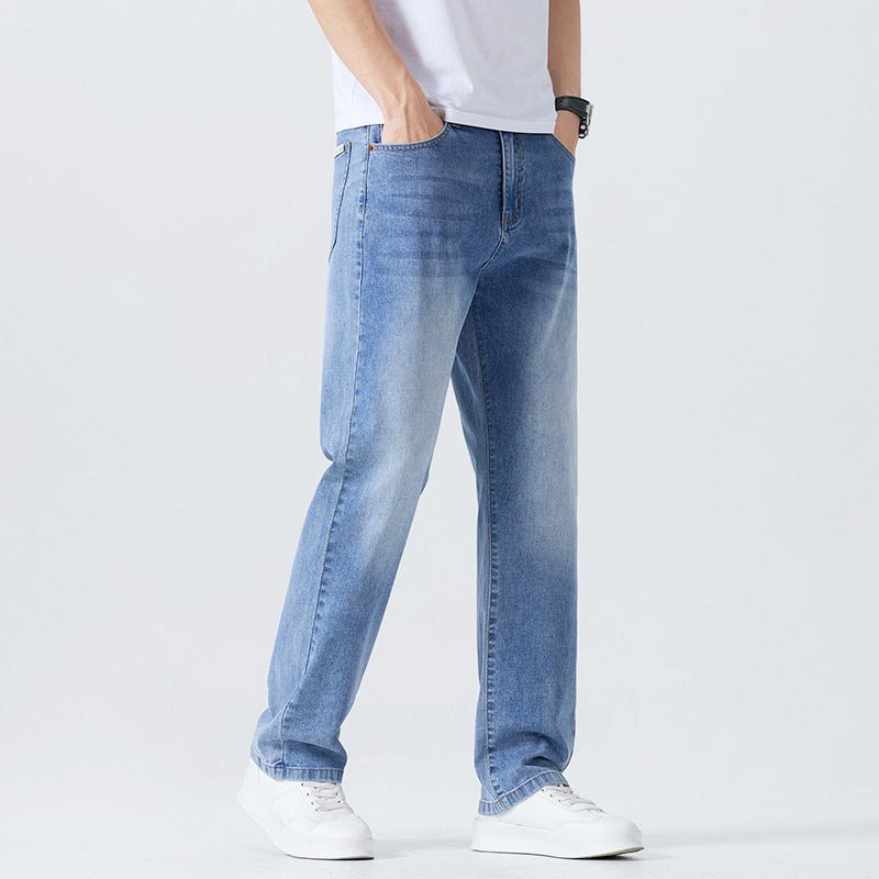 Washed Cleanfit Men's Light Blue Jeans - E. M. E. LLC0