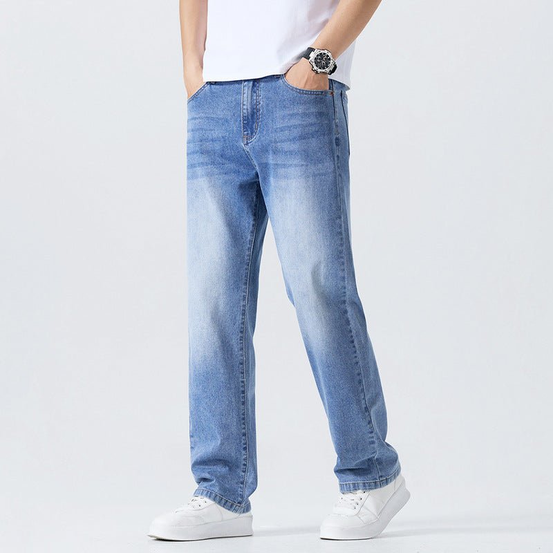 Washed Cleanfit Men's Light Blue Jeans - E. M. E. LLC0
