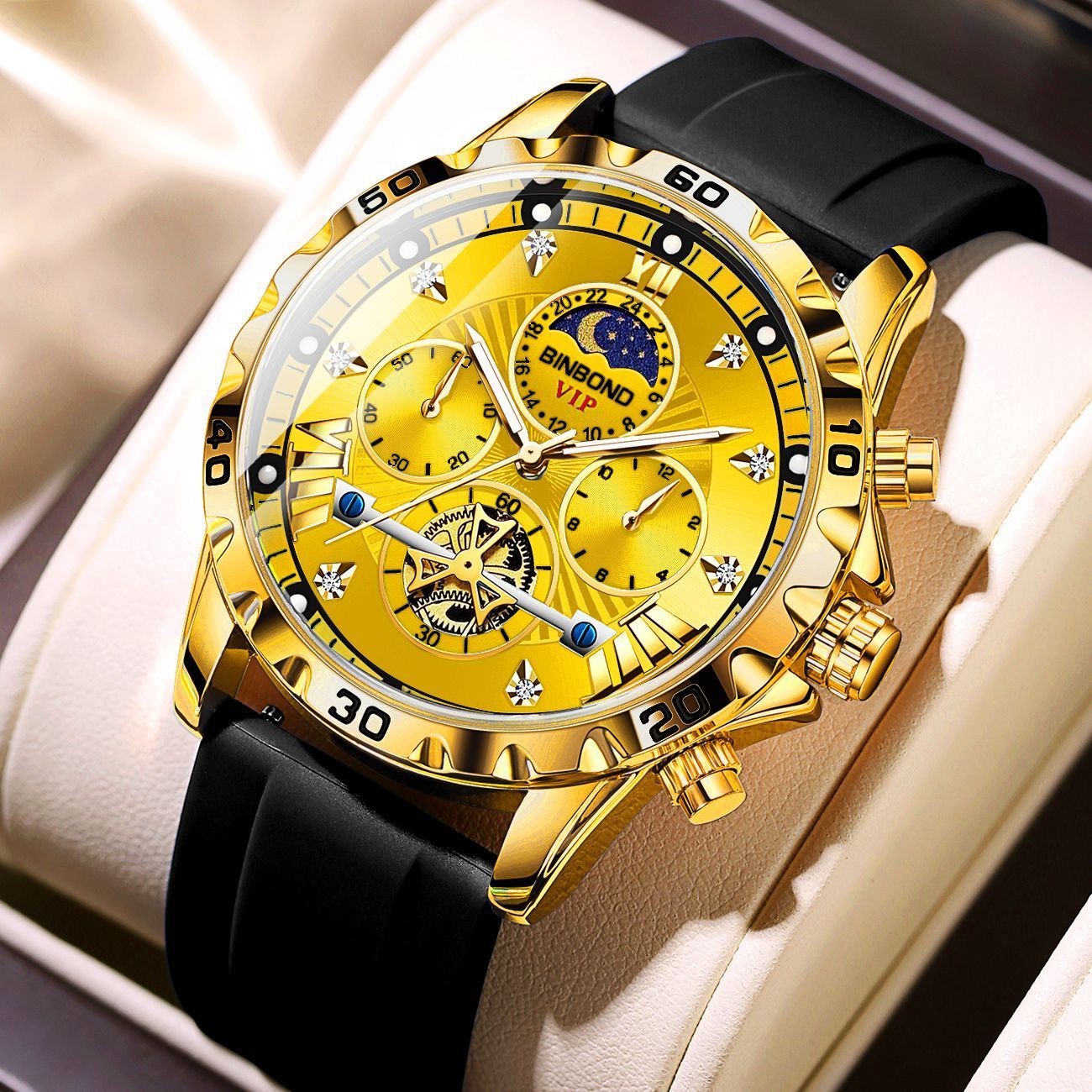 Waterproof Luminous Camel Flywheel Men's Student Korean Fashion Internet Celebrity Quartz Watch - E. M. E. LLC0