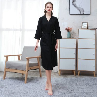 Women's Thin Couple's Nightgown Three Quarter Sleeve Bathrobe - E. M. E. LLC0